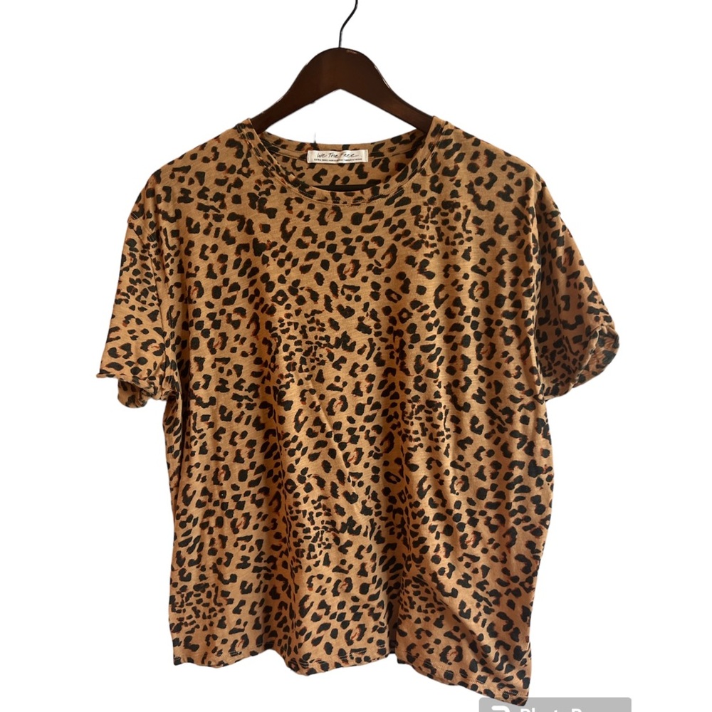 Free People Cheetah Print Ringer Tee - Picture 6 of 11